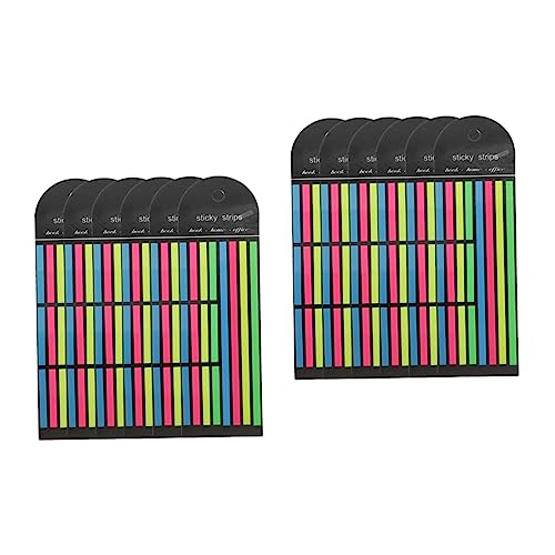 Gadpiparty 2 Sätze Fluoreszierende Haftnotizen Etiketten-textmarker-streifen Highlight-streifen Seitenmarkierungen Registerkarten Zum Kommentieren Das Haustier 6 Stücke * 2 von Gadpiparty