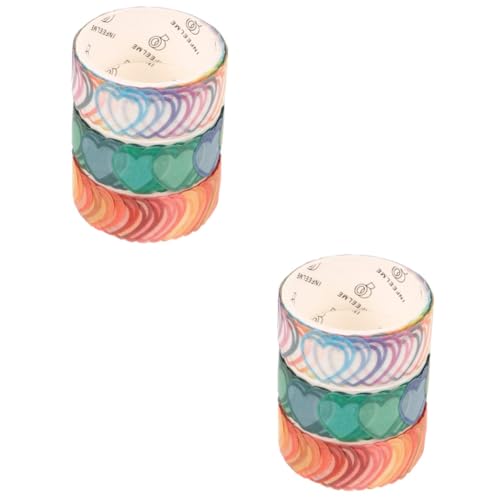 Gadpiparty 2 Sätze Geständnisdichterkassade Sammelalbum Für Klebrig Journal -notizbuch Schrott Mehrzweck-washi-tape Buchband Notizbuch Diy Washi Tape Washi-tape-ästhetik Papier 3 Rollen * 2 von Gadpiparty