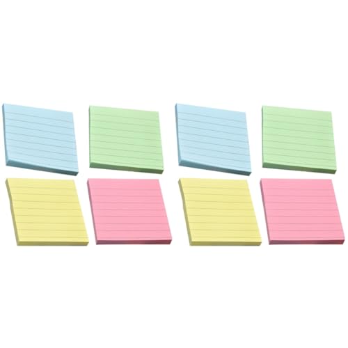 Gadpiparty 2 Sätze Gestreifte Haftnotizen Selbstklebende Notizblöcke Aus Kraftpapier Hellblau Hellgelb Und Hellgrün Praktisch Für Büro Schule Und Zuhause Für Erinnerungen Und To 4 Stücke * 2 von Gadpiparty