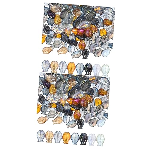 Gadpiparty 2 Sätze Glasperlen Für Diy Schmuckherstellung Verspielte Fischform Perlen Für Armbänder Und Ohrringe Für Handarbeiten 150 Stück * 2 von Gadpiparty