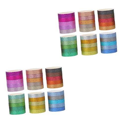 Gadpiparty 2 Sätze Glitzer Washi Tapes Ästhetisches Klebeband Für Scrapbooking Diy Handwerk Tagebuchgestaltung Und Planung Bunte Papierbänder Für Kreative Projekte 30 Rollen * 2 von Gadpiparty