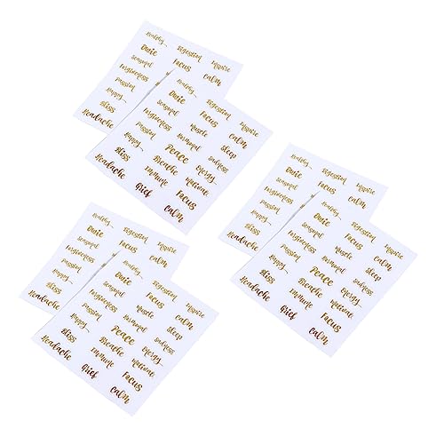 Gadpiparty 2 Sätze Goldene Buchstaben Aufkleber Für Ätherische Öle Selbstklebende Etiketten Für Flaschen Wasserfest Und Ölbeständig Für Beschriftung Von Ölen Und Behältern 6 Blätter * 2 von Gadpiparty
