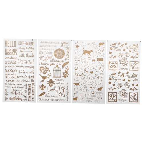 Gadpiparty 2 Sätze Goldene Epoxidharz Aufkleber Selbstklebende Sticker Für Diy Bastelprojekte Transparent Dekoration Für Scrapbooking Und Journals 12 Stück * 2 von Gadpiparty