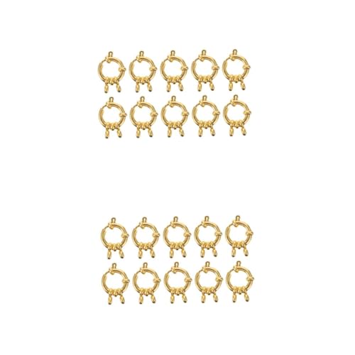 Gadpiparty 2 Sätze Goldene Rundfeder Verschlüsse Für Diy Armbänder Und Schmuckzubehör Langlebig Für Bastelprojekte 10 Stück * 2 Gadpiparty 2 Sätze Goldene Rundfeder Verschlüsse Für Diy Armbänder Und Schmuckzubehör Langlebig Für Bastelprojekte 10 Stück * 2 von Gadpiparty