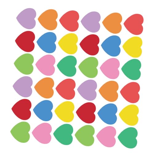 Gadpiparty 2 Sätze Herzförmige Papier Cardstock Bunte Valentinstag Herzdekorationen für Klassenzimmer Wandtafel Diy Bastelprojekte mit Klebepunkten von Gadpiparty