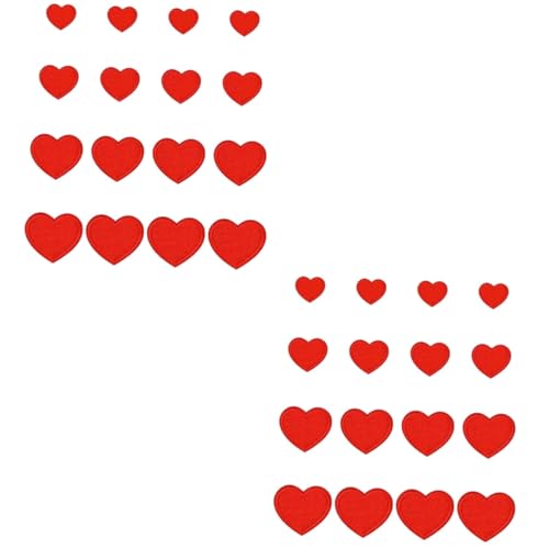 Gadpiparty 2 Sätze Herzform Stickapplikationen Rote Gestickte Patches Für Diy Kleidung Taschen Schuhe Und Hüte Hochwertige Strapazierfähige Stoffaufnäher Zum Verzieren Und 24 Stück * 2 Gadpiparty 2 Sätze Herzform Stickapplikationen Rote Gestickte Patches Für Diy Kleidung Taschen Schuhe Und Hüte Hochwertige Strapazierfähige Stoffaufnäher Zum Verzieren Und 24 Stück * 2 von Gadpiparty
