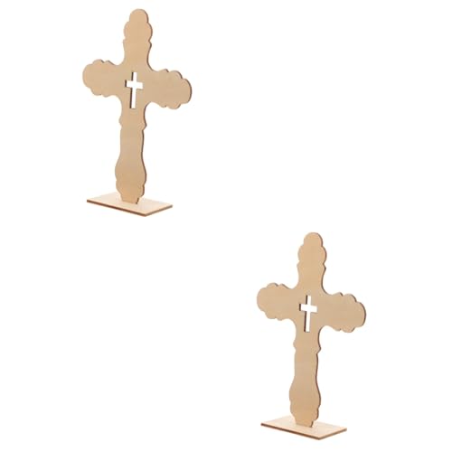 Gadpiparty 2 Sätze Holzkreuz Dekorativ Rustikale Wanddekoration Kreuzdekor Gold Katholisch Kreuzen Kruzifix Bastelset Kreuz Aus Holz Kreuzform Schmücken Kreuzornament Beige 10 Stück * 2 von Gadpiparty