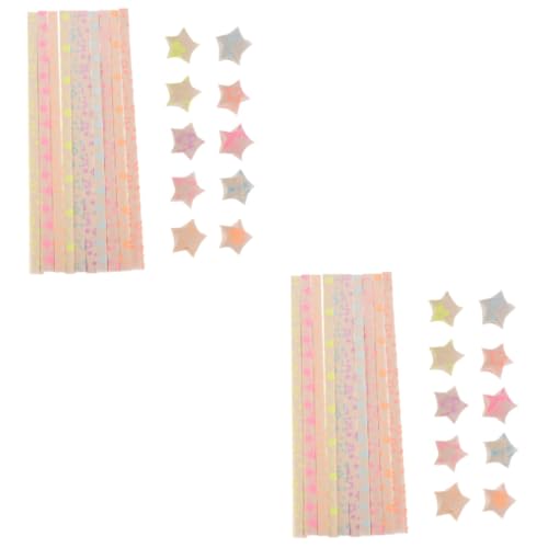 Gadpiparty 2 Sätze Ich Wünsche Stern Origami Origami-papier Sternfaltpapier Origami-sternenpapier Papiersterne Weihnachten Origami-sternenstreifen Sternpapierstreifen 180 Stück * 2 von Gadpiparty