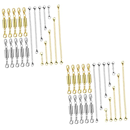 Gadpiparty 2 Sätze Kettenverlängerung + Magnetverschluss Mit Karabinerverschluss Silber Halsketten Verlängerungsketten Für Schmuckherstellung Zahlen Schmuckkette Schmuckglieder 10 Stück * 2 Gadpiparty 2 Sätze Kettenverlängerung + Magnetverschluss Mit Karabinerverschluss Silber Halsketten Verlängerungsketten Für Schmuckherstellung Zahlen Schmuckkette Schmuckglieder 10 Stück * 2 von Gadpiparty