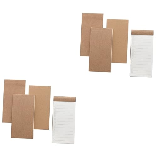 Gadpiparty 2 Sätze Kraftpapier Notizbuch Teilig Praktische Notizblöcke Für To Do Listen Leer Liniert Und Kariert Für Büro Schule Und Alltag 4 Stücke * 2 von Gadpiparty
