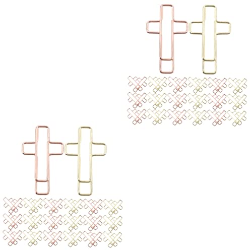 Gadpiparty 2 Sätze Kreuzklammer Briefpapier Kreuz Büroklammern Für Bibel Süße Büroklammern Geformte Papier Kleine Dekorativ Weiß Einladung Schule 100 Stück * 2 von Gadpiparty