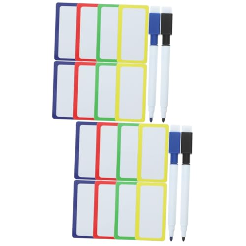 Gadpiparty 2 Sätze Magnetische Whiteboard-Aufkleber Etikett Whiteboard-Radierer trocken abwischbar Magnetmarke für Whiteboard trocken abwischbarer Aufkleber Film schreiben Zufällige Farbe von Gadpiparty