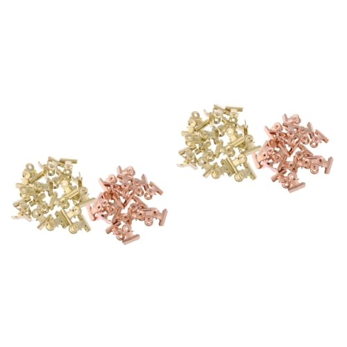 Gadpiparty 2 Sätze Metall Binder Clips Aus Robuste Büroklammern Roségold Und Gold Für Schule Büro Und Organisation Von Dokumenten 40 Stück * 2 von Gadpiparty