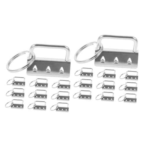 Gadpiparty 2 Sätze Metall Gurtband Schwanzclip Schlüsselband Schlüsselbänder Schlüsselanhänger Taschengurt Enden Clips Bund Clips Armband Schlüsselring Schlüsselanhänger 10 Stück * 2 von Gadpiparty