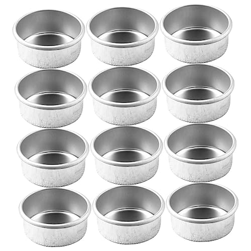 Gadpiparty 2 Sätze Metall Kerzenhalter Becher Dosen Teelichthalter Halter Becher Leer DIY Kerzenhalter Teelichthalter Kerzenständer Becher Teelichtbehälter Silber Eisen 12 Stück * 2 von Gadpiparty
