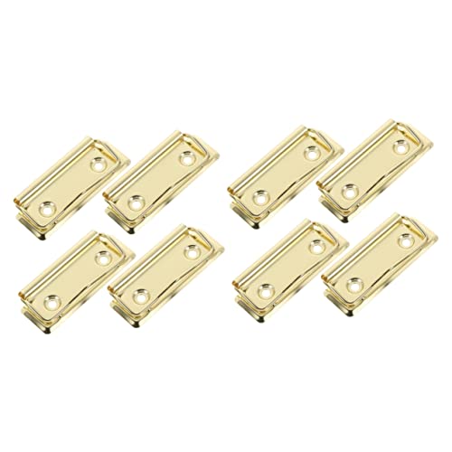 Gadpiparty 2 Sätze Metallclip -ordner Clips Clips Büroklammern Bindeklammern Für Lehrer Heftklammern Groß Dokumentenordner Metallklammer Golden Aluminiumlegierung 4 Stücke * 2 von Gadpiparty