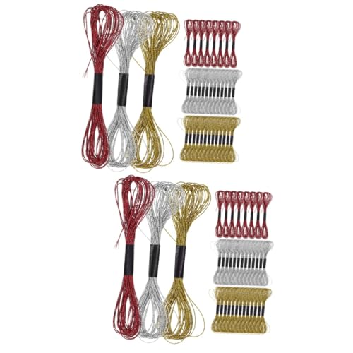 Gadpiparty 2 Sätze Metallic Stickgarn Farbige Stickfäden Für Diy Kreuzstich Und Handwerk Dekoratives Nähzubehör Strapazierfähig Und Vielseitig Einsetzbar 36 Rollen * 2 von Gadpiparty