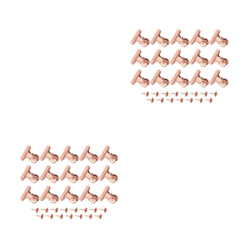 Gadpiparty 2 Sätze Metallische Büroklammern Set Roségoldene Büroclips für Dokumente Notizen und Rechnungen Bürobedarf Set für Schule und Zuhause von Gadpiparty