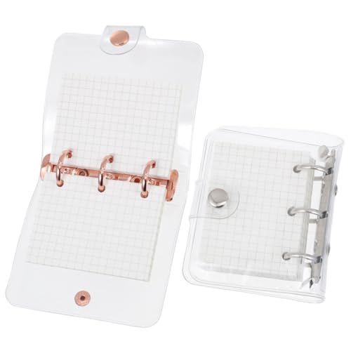 Gadpiparty 2 Sätze Mini Notizbuch Teiliges Handbuch mit Titelseiten und Aufbewahrungstaschen Eleganter Ringordner für Notizen Tagebuch und Planung für Berufstätige von Gadpiparty