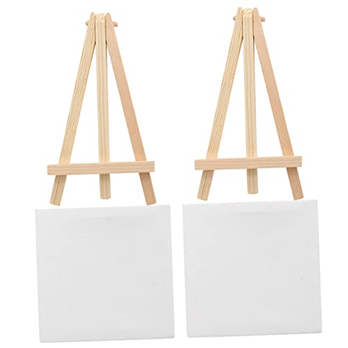 Gadpiparty 2 Sätze Mini Staffeleien mit Leinwänden Diy Malset für Kreative Bastelprojekte und Langlebig für Hobbykünstler und Schüler von Gadpiparty