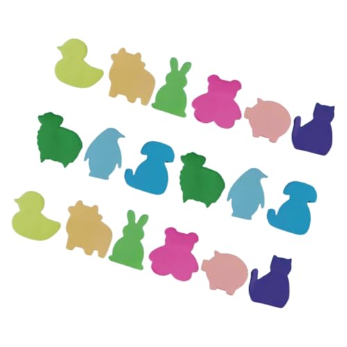 Gadpiparty 2 Sätze Niedliche Tierförmige Haftnotizen Selbstklebende Memo Pads Bunte Klebezettel für Büro Schule Party Bücher pro Set Cartoon Flag Marker Tier Memo Pads Party Favor von Gadpiparty