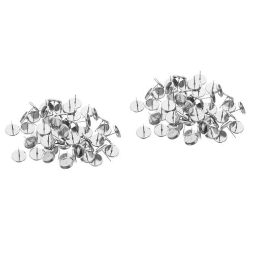 Gadpiparty 2 Sätze Ohrringbasis Ohrhaken Aus Sterlingsilber Fassungsrohlinge Für Ohrringsockel Post Herstellung Von Ohrschmuck Ohrstecker Für Die Schmuckherstellung Edelstahl 304 50 Stück * 2 von Gadpiparty
