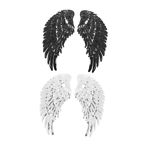 Gadpiparty 2 Sätze Pailletten Flügel Design Aufnäher Für Diy Kleidung Kleidungsdekor Zubehör Schwarz Und Silber Für Kostüme Und Kreative Nähprojekte 2 Stück * 2 Gadpiparty 2 Sätze Pailletten Flügel Design Aufnäher Für Diy Kleidung Kleidungsdekor Zubehör Schwarz Und Silber Für Kostüme Und Kreative Nähprojekte 2 Stück * 2 von Gadpiparty