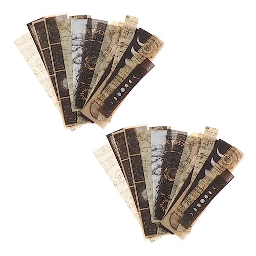 Gadpiparty 2 Sätze Retro Washi Papier Aufkleber Dekorative Handbuch Sticker für Scrapbooking DIY und Langlebig Vintage Design für Projekte von Gadpiparty