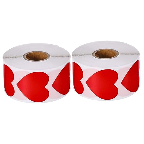 Gadpiparty 2 Sätze Rote Liebes Aufkleber Valentinstag-aufkleber Herzform Herzaufkleber Auflösbares Papier Versand Tagesetiketten Große Aufkleber Umschlag Punkt Brief Pvc 500 Stück * 2 von Gadpiparty