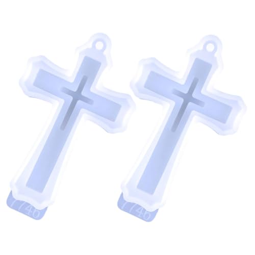 Gadpiparty 2 Sätze Schlüsselanhänger Form Diy Liefert Kreuz Charme Schmuck Selber Machen Set Silikonform Für Schmuck Gussform Für Kreuzanhänger Diy-formenbausatz Kieselgel Weiß 2 Stück * 2 von Gadpiparty