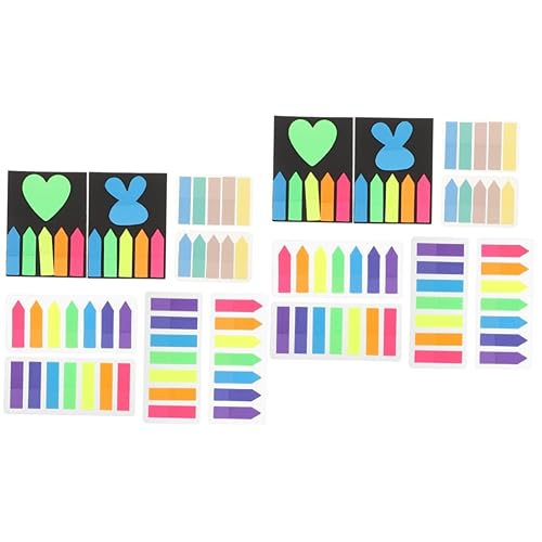 Gadpiparty 2 Sätze Selbstklebende Notizzettel Wasserdichte Index Tabs für Praktische Memo Sticker mit Verschiedenen Designs für Notizen von Gadpiparty