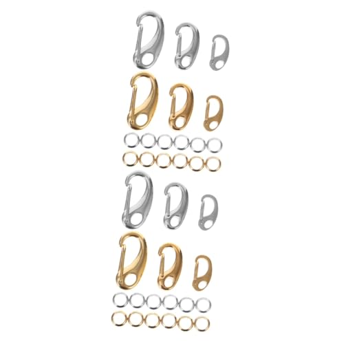 Gadpiparty 2 Sätze Stainless Steel Schlüsselanhänger Karabiner Teiliges Diy Schmuck Zubehör mit Goldenen und Silbernen Lobster Clasps Sowie Schlüsselringen Leicht und Langlebig für Projekte von Gadpiparty