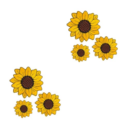 Gadpiparty 2 Sätze Stickaufkleber Stoffaufkleber Bügelei Aufbügelbilder Aufbügelflicken Groß Sonnenblumen-stickapplikation Diy Nähpatch Applikation Mit Blumenstickerei Stickgarn 3 Stück * 2 von Gadpiparty
