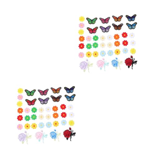Gadpiparty 2 Sätze Teiliges Bestickte Schmetterlings Patches Für Kleidung Und Taschen Bügel Und Nähapplikationen Weichem Material Für Diy Projekte Und Kreative 39 Stück * 2 von Gadpiparty