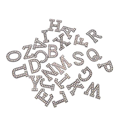 Gadpiparty 2 Sätze Teiliges Buchstaben Patches Mit Strass Für Kleidung Aufbügelbare Stoffapplikationen Für Kreative Diy Projekte Zum Abdecken Von Flecken Und Verzierung 26 Stück * 2 von Gadpiparty