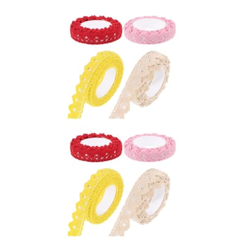 Gadpiparty 2 Sätze Teiliges Dekorativem Baumwoll Spitzenband Vielseitiges Selbstklebendes Spitzenband Für Diy Projekte Hochzeit Und Bastelarbeiten Rosa Gelb Und Rot 4 Stücke * 2 Gadpiparty 2 Sätze Teiliges Dekorativem Baumwoll Spitzenband Vielseitiges Selbstklebendes Spitzenband Für Diy Projekte Hochzeit Und Bastelarbeiten Rosa Gelb Und Rot 4 Stücke * 2 von Gadpiparty