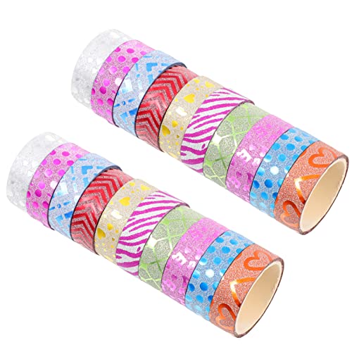 Gadpiparty 2 Sätze Teiliges Dekoratives Washi Tape Mit Glitzer Für Diy Bastelprojekte Klebeband Für Scrapbooking Kalender Karten Und Fotoalben 20 Stück * 2 von Gadpiparty