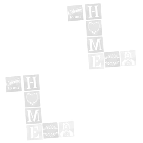 Gadpiparty 2 Sätze Teiliges Diy Malvorlagen Mit Wiederverwendbaren Schablonen Für Bemalung Leichtes Und Wasserdichtes Pet Material Für Schnelle Heimdekoration 7 Stücke * 2 von Gadpiparty