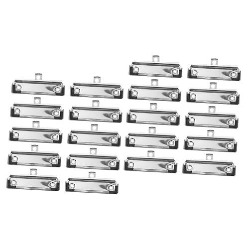 Gadpiparty 2 Sätze Teiliges Klemmbrett Clip Mit Federmechanismus Metallklemmen Für Schule Und Büro Montierbare Halterung Mit Gummifüßen Für Dokumente Und Menükarten 15 Stück * 2 von Gadpiparty