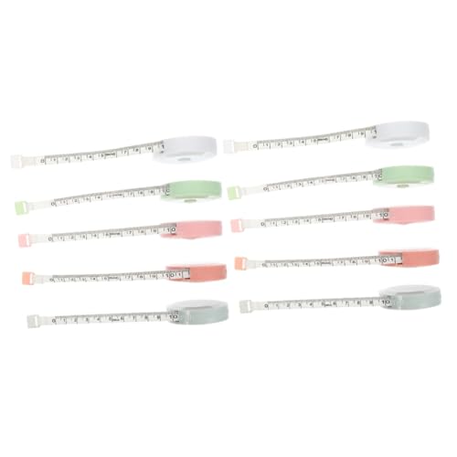 Gadpiparty 2 Sätze Teiliges Maßband Einziehbares Maßband Für Körper Und Stoffmessungen Handlich Und Präzise Für Nähen Mit Klarer Und Hellpink 5 Stück * 2 von Gadpiparty