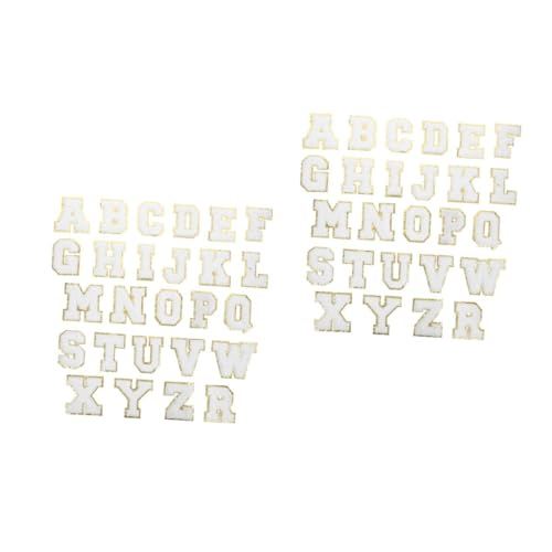Gadpiparty 2 Sätze Teiliges Selbstklebender Buchstaben Stickerei Patches Für Kleidung Taschen Und Hüte Zum Reparieren Und Dekorieren Von Jeans Shirts Und Accessoires 26 Stücke * 2 von Gadpiparty