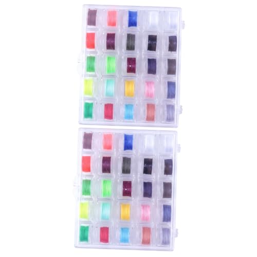 Gadpiparty 2 Sätze Teiliges Set Nähmaschinen Spulen Mit Bunten Nähgarnen Und Aufbewahrungsbehälter Für Nähzubehör Geeignet Für Haushaltsnähmaschinen 25 Stücke * 2 Gadpiparty 2 Sätze Teiliges Set Nähmaschinen Spulen Mit Bunten Nähgarnen Und Aufbewahrungsbehälter Für Nähzubehör Geeignet Für Haushaltsnähmaschinen 25 Stücke * 2 von Gadpiparty