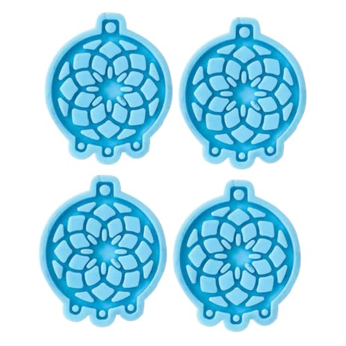 Gadpiparty 2 Sätze Teiliges Silikon Formset Für Resin Gießen Flexible Und Windspiel Gießform Diy Schlüsselanhänger Transparente Reißfeste Silikonmold Für Bastelanhänger Und 2 Stücke * 2 von Gadpiparty
