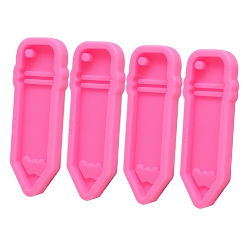 Gadpiparty 2 Sätze Teiliges Silikonform Für Bleistift Anhänger Schlüsselanhänger Gießform Wiederverwendbar Flexibles Material Für Diy Schmuckherstellung Und Bastelprojekte 4 Stücke * 2 von Gadpiparty