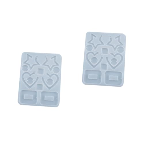 Gadpiparty 2 Sätze Teiliges Silikonform Für Diy Schmuck Herz Stern Ohrringe Wiederverwendbare Gießform Für Kreative Bastelprojekte Und Anhängerherstellung 2 Stück * 2 von Gadpiparty