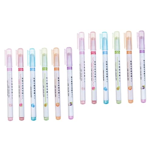 Gadpiparty 2 Sätze Textmarker-set Pastell Markierungen Süße Highlighters Form Schreibwaren Buch-textmarker Kurvenstifte Tintenroller Schicke Marker Kunststifte Abs 6 Stück * 2 von Gadpiparty
