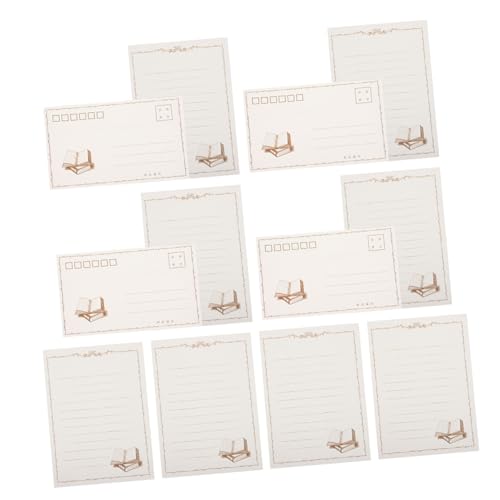 Gadpiparty 2 Sätze Umschlagpapier Retro Pergament Brief Briefpapier Antiquität Süßes Stationäres Party Dekoration Papier Retro-druckpapier Briefe Schreiben Briefpapiere Weiß Papier von Gadpiparty