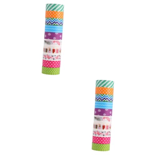 Gadpiparty 2 Sätze Washi Tape Dekoratives Klebeband Pro Diy Hand Account Sticker Für Scrapbooking Journaling Und Geschenkverpackungen 10 Rollen * 2 von Gadpiparty