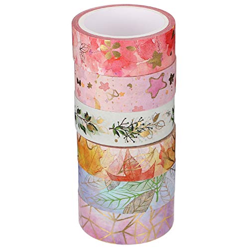 Gadpiparty 2 Sätze Washi Tape Journal Scrapbooking Für Dekoratives Beschreibbares Klebeband Geschenkband Zarte Hochzeitsdekoration Fotoalbum Scrapbook Dekoratives 6 Rollen * 2 von Gadpiparty