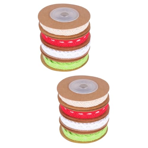 Gadpiparty 2 Sätze Yards Selbstklebendes Baumwoll Spitzenband Für Diy Basteln Verpacken Gemischte Farben Dekoration Für Partys Und Home Office 4rollen*2 von Gadpiparty